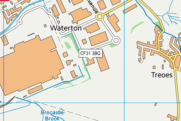 CF31 3BQ map - OS VectorMap District (Ordnance Survey) CF31 3BQ map - OS VectorMap District (Ordnance Survey)