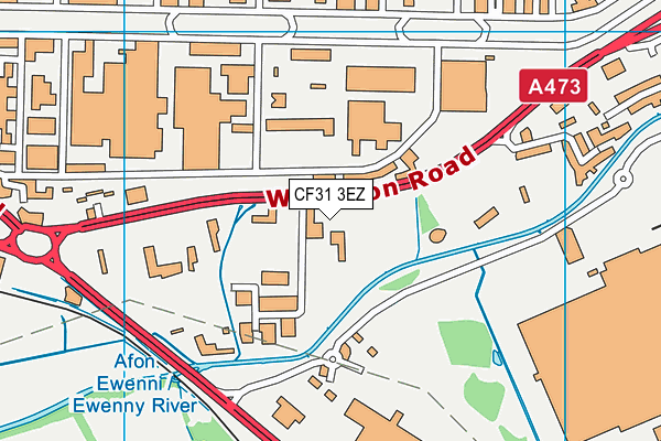 CF31 3EZ map - OS VectorMap District (Ordnance Survey) CF31 3EZ map - OS VectorMap District (Ordnance Survey)