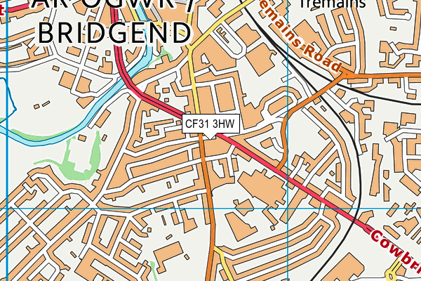 CF31 3HW map - OS VectorMap District (Ordnance Survey) CF31 3HW map - OS VectorMap District (Ordnance Survey)