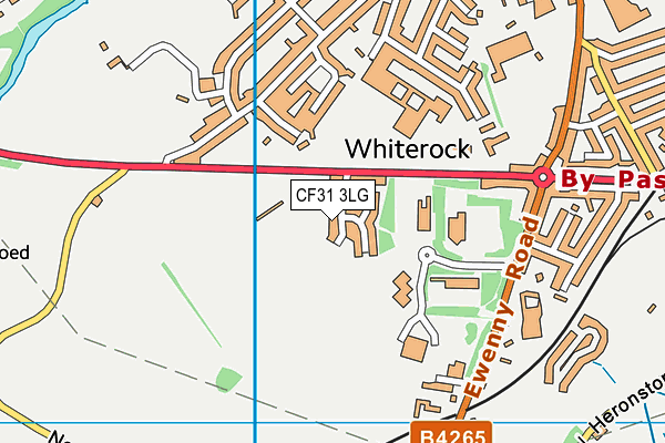 CF31 3LG map - OS VectorMap District (Ordnance Survey) CF31 3LG map - OS VectorMap District (Ordnance Survey)