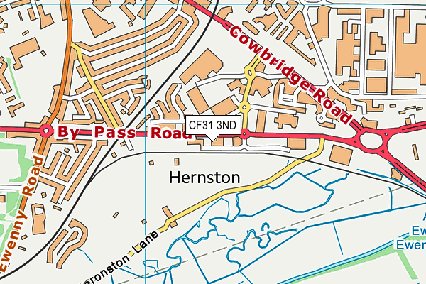CF31 3ND map - OS VectorMap District (Ordnance Survey) CF31 3ND map - OS VectorMap District (Ordnance Survey)