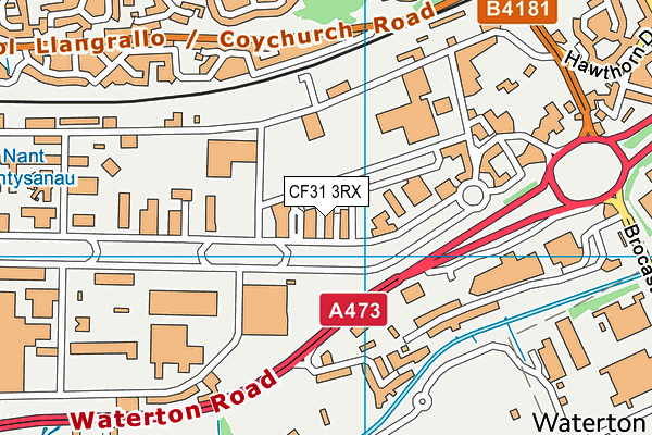 CF31 3RX map - OS VectorMap District (Ordnance Survey) CF31 3RX map - OS VectorMap District (Ordnance Survey)