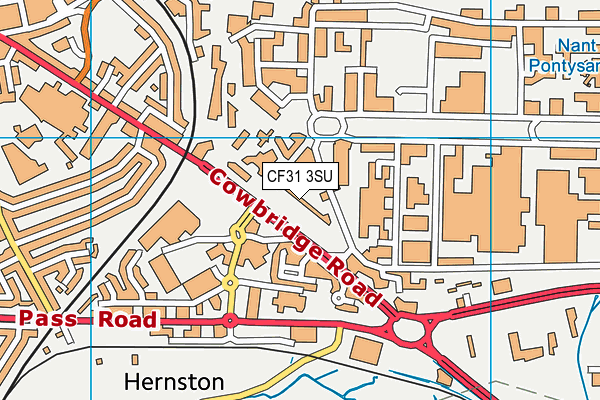 CF31 3SU map - OS VectorMap District (Ordnance Survey) CF31 3SU map - OS VectorMap District (Ordnance Survey)
