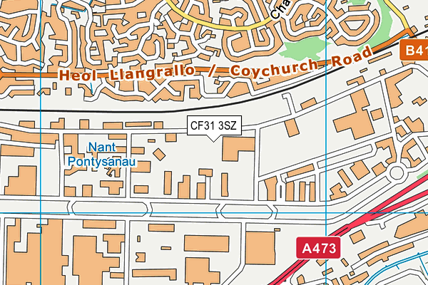 CF31 3SZ map - OS VectorMap District (Ordnance Survey) CF31 3SZ map - OS VectorMap District (Ordnance Survey)