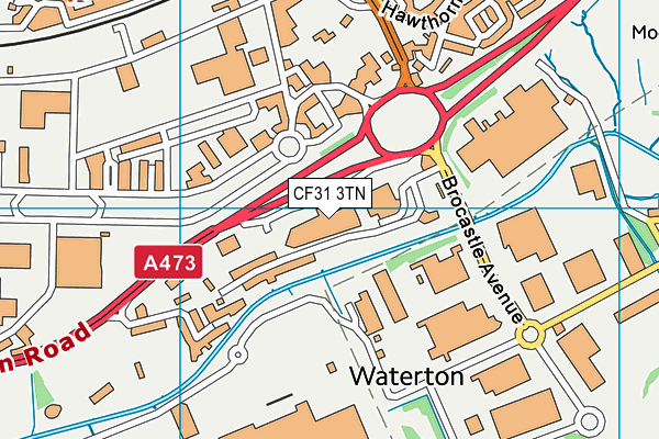 CF31 3TN map - OS VectorMap District (Ordnance Survey) CF31 3TN map - OS VectorMap District (Ordnance Survey)