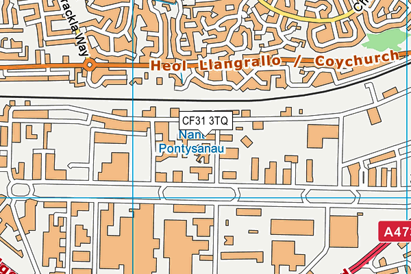 CF31 3TQ map - OS VectorMap District (Ordnance Survey) CF31 3TQ map - OS VectorMap District (Ordnance Survey)