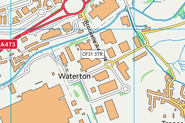 CF31 3TR map - OS VectorMap District (Ordnance Survey) CF31 3TR map - OS VectorMap District (Ordnance Survey)