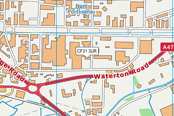 CF31 3UR map - OS VectorMap District (Ordnance Survey) CF31 3UR map - OS VectorMap District (Ordnance Survey)