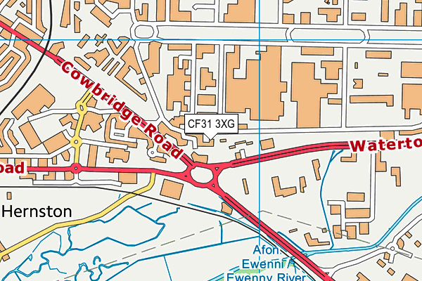 CF31 3XG map - OS VectorMap District (Ordnance Survey) CF31 3XG map - OS VectorMap District (Ordnance Survey)