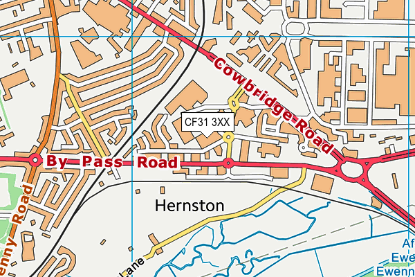 CF31 3XX map - OS VectorMap District (Ordnance Survey) CF31 3XX map - OS VectorMap District (Ordnance Survey)