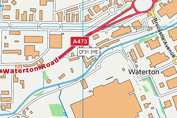 CF31 3YE map - OS VectorMap District (Ordnance Survey) CF31 3YE map - OS VectorMap District (Ordnance Survey)