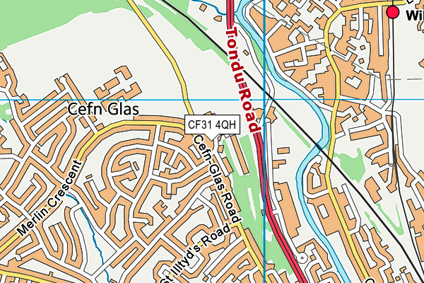 CF31 4QH map - OS VectorMap District (Ordnance Survey) CF31 4QH map - OS VectorMap District (Ordnance Survey)