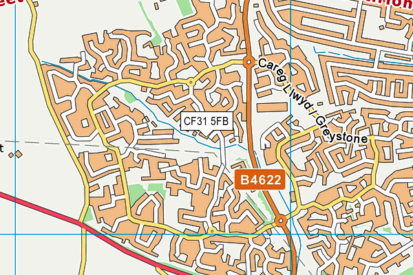 CF31 5FB map - OS VectorMap District (Ordnance Survey) CF31 5FB map - OS VectorMap District (Ordnance Survey)