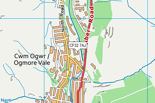 CF32 7AJ map - OS VectorMap District (Ordnance Survey) CF32 7AJ map - OS VectorMap District (Ordnance Survey)