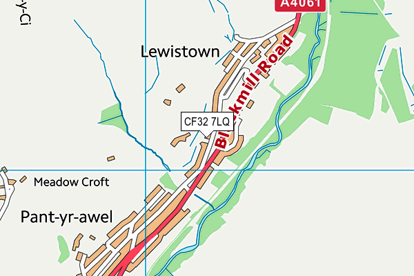 CF32 7LQ map - OS VectorMap District (Ordnance Survey) CF32 7LQ map - OS VectorMap District (Ordnance Survey)