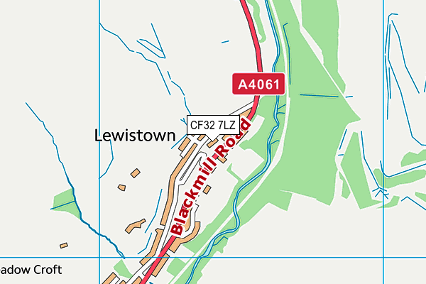 CF32 7LZ map - OS VectorMap District (Ordnance Survey) CF32 7LZ map - OS VectorMap District (Ordnance Survey)