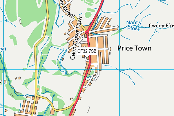 CF32 7SB map - OS VectorMap District (Ordnance Survey) CF32 7SB map - OS VectorMap District (Ordnance Survey)