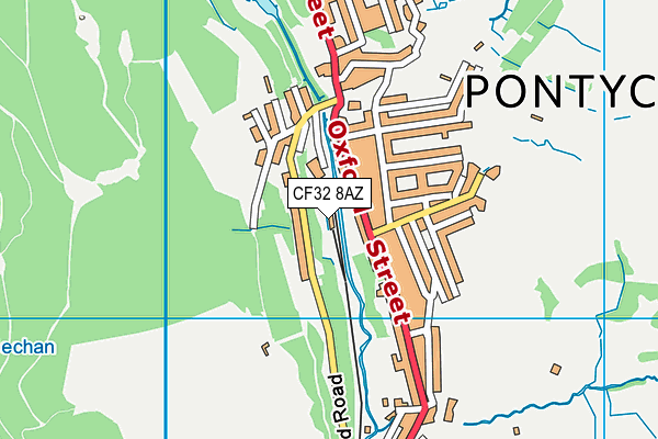 CF32 8AZ map - OS VectorMap District (Ordnance Survey) CF32 8AZ map - OS VectorMap District (Ordnance Survey)