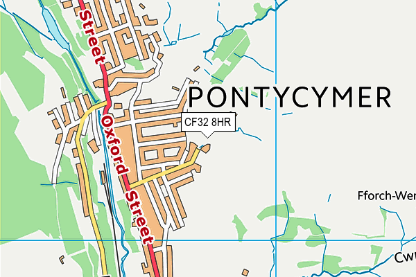 CF32 8HR map - OS VectorMap District (Ordnance Survey) CF32 8HR map - OS VectorMap District (Ordnance Survey)