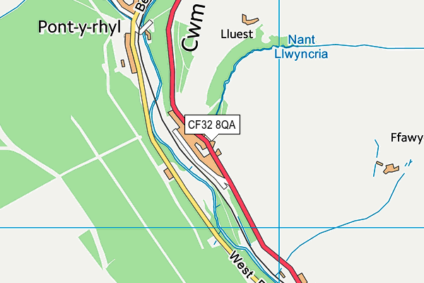 CF32 8QA map - OS VectorMap District (Ordnance Survey) CF32 8QA map - OS VectorMap District (Ordnance Survey)