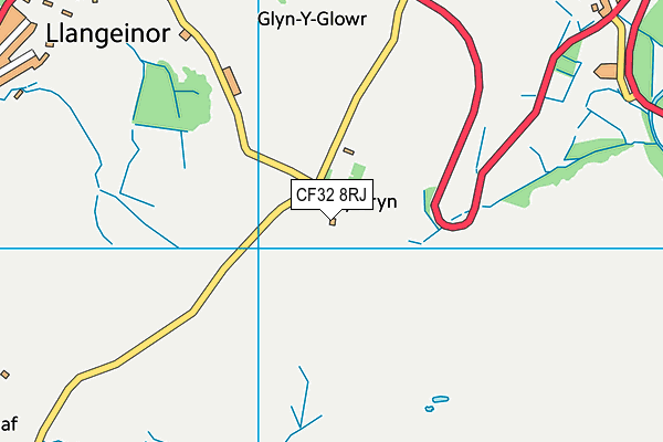 CF32 8RJ map - OS VectorMap District (Ordnance Survey) CF32 8RJ map - OS VectorMap District (Ordnance Survey)