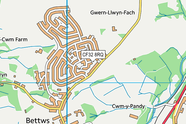 CF32 8RQ map - OS VectorMap District (Ordnance Survey) CF32 8RQ map - OS VectorMap District (Ordnance Survey)
