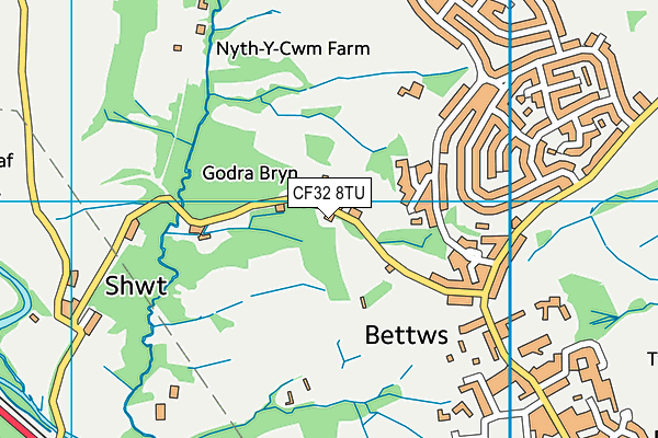 CF32 8TU map - OS VectorMap District (Ordnance Survey) CF32 8TU map - OS VectorMap District (Ordnance Survey)