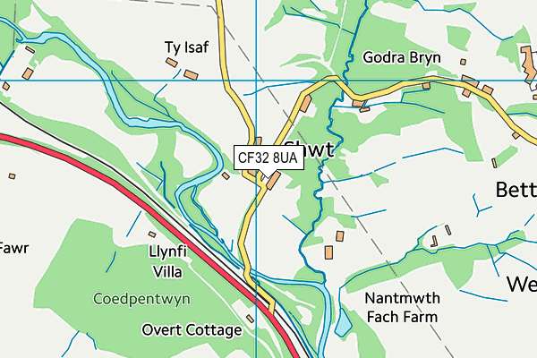 CF32 8UA map - OS VectorMap District (Ordnance Survey) CF32 8UA map - OS VectorMap District (Ordnance Survey)