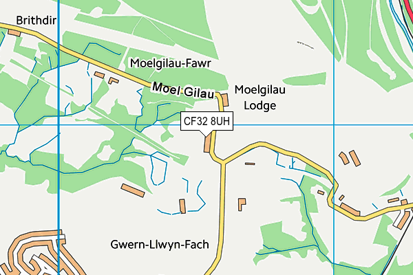 CF32 8UH map - OS VectorMap District (Ordnance Survey) CF32 8UH map - OS VectorMap District (Ordnance Survey)