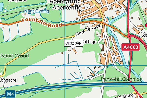 CF32 9AN map - OS VectorMap District (Ordnance Survey) CF32 9AN map - OS VectorMap District (Ordnance Survey)