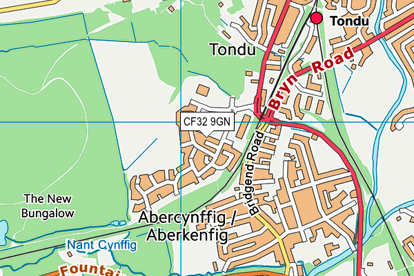CF32 9GN map - OS VectorMap District (Ordnance Survey) CF32 9GN map - OS VectorMap District (Ordnance Survey)