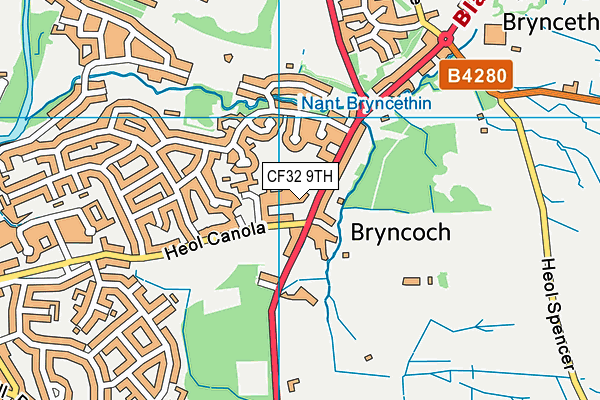 CF32 9TH map - OS VectorMap District (Ordnance Survey) CF32 9TH map - OS VectorMap District (Ordnance Survey)