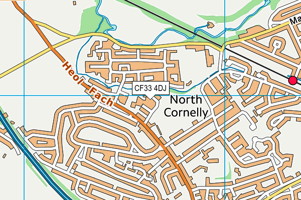 CF33 4DJ map - OS VectorMap District (Ordnance Survey) CF33 4DJ map - OS VectorMap District (Ordnance Survey)