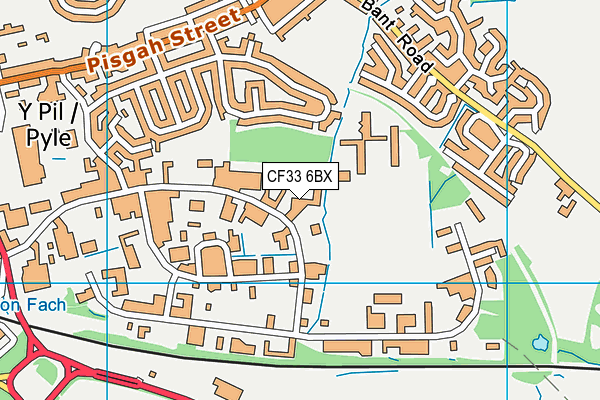 CF33 6BX map - OS VectorMap District (Ordnance Survey) CF33 6BX map - OS VectorMap District (Ordnance Survey)