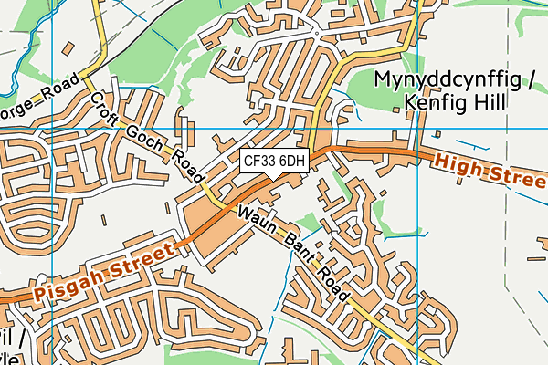 CF33 6DH map - OS VectorMap District (Ordnance Survey) CF33 6DH map - OS VectorMap District (Ordnance Survey)