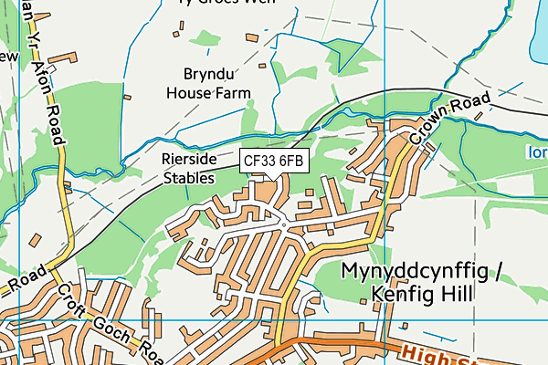 CF33 6FB map - OS VectorMap District (Ordnance Survey) CF33 6FB map - OS VectorMap District (Ordnance Survey)