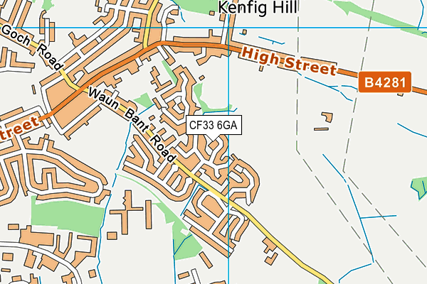 CF33 6GA map - OS VectorMap District (Ordnance Survey) CF33 6GA map - OS VectorMap District (Ordnance Survey)