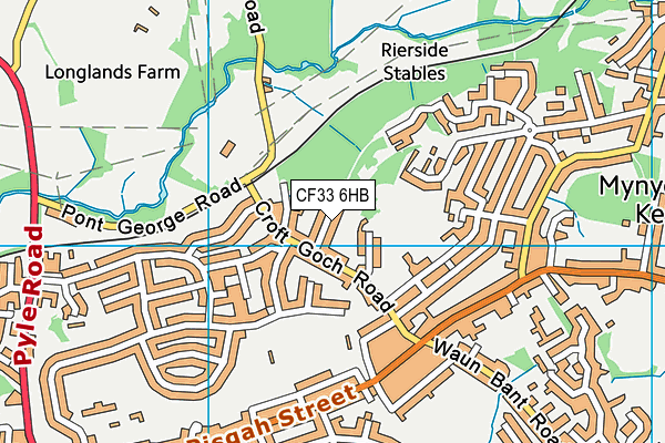 CF33 6HB map - OS VectorMap District (Ordnance Survey) CF33 6HB map - OS VectorMap District (Ordnance Survey)