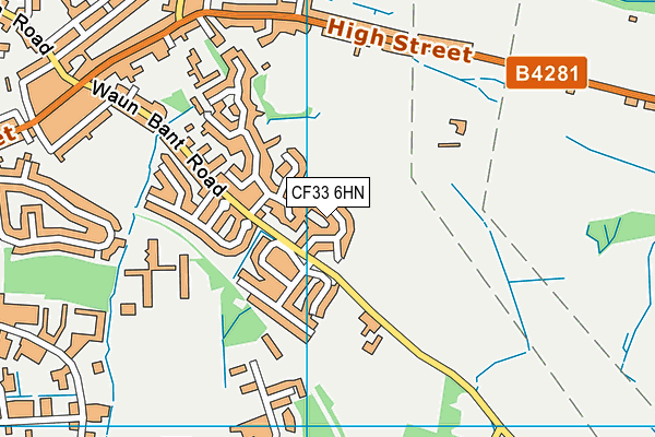 CF33 6HN map - OS VectorMap District (Ordnance Survey) CF33 6HN map - OS VectorMap District (Ordnance Survey)