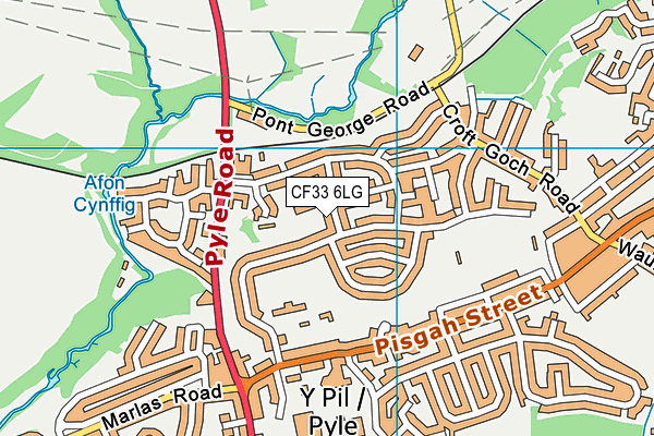 CF33 6LG map - OS VectorMap District (Ordnance Survey) CF33 6LG map - OS VectorMap District (Ordnance Survey)