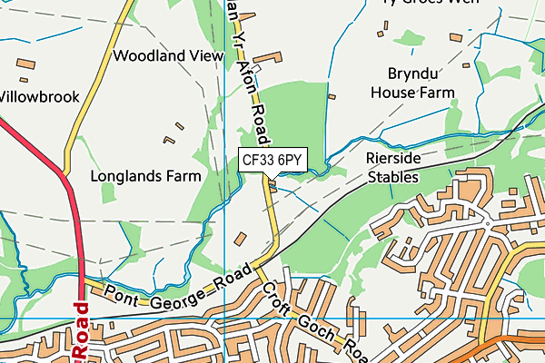 CF33 6PY map - OS VectorMap District (Ordnance Survey) CF33 6PY map - OS VectorMap District (Ordnance Survey)