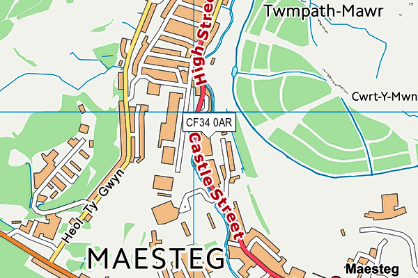 CF34 0AR map - OS VectorMap District (Ordnance Survey) CF34 0AR map - OS VectorMap District (Ordnance Survey)