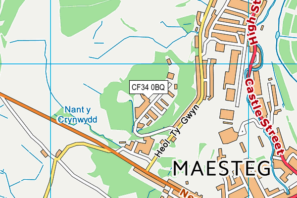 CF34 0BQ map - OS VectorMap District (Ordnance Survey) CF34 0BQ map - OS VectorMap District (Ordnance Survey)