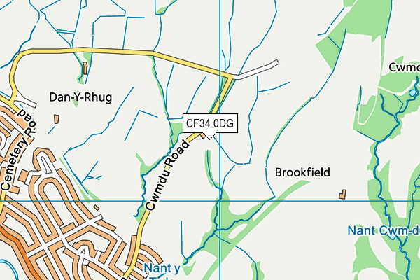 CF34 0DG map - OS VectorMap District (Ordnance Survey) CF34 0DG map - OS VectorMap District (Ordnance Survey)
