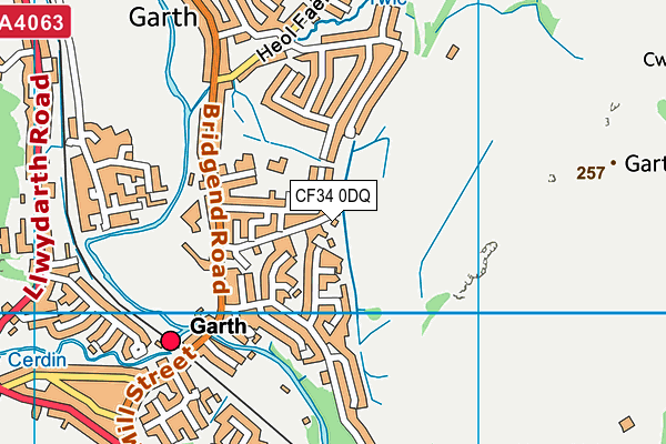 CF34 0DQ map - OS VectorMap District (Ordnance Survey) CF34 0DQ map - OS VectorMap District (Ordnance Survey)