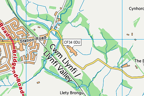 CF34 0DU map - OS VectorMap District (Ordnance Survey) CF34 0DU map - OS VectorMap District (Ordnance Survey)