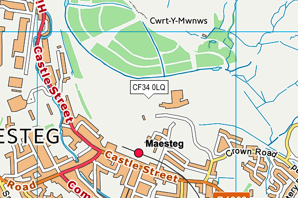 CF34 0LQ map - OS VectorMap District (Ordnance Survey) CF34 0LQ map - OS VectorMap District (Ordnance Survey)