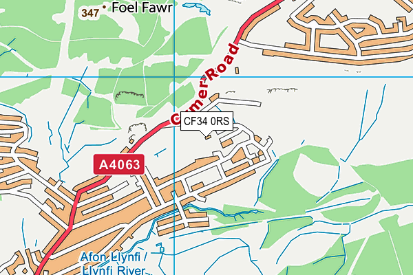 CF34 0RS map - OS VectorMap District (Ordnance Survey) CF34 0RS map - OS VectorMap District (Ordnance Survey)