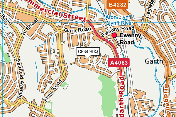 CF34 9DQ map - OS VectorMap District (Ordnance Survey) CF34 9DQ map - OS VectorMap District (Ordnance Survey)
