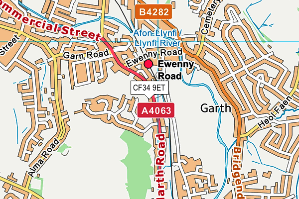 CF34 9ET map - OS VectorMap District (Ordnance Survey) CF34 9ET map - OS VectorMap District (Ordnance Survey)